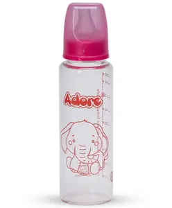 Adore Glaze Senior 2 Stage Glass Feeding Bottle with Anti- Colic Teat -250ml