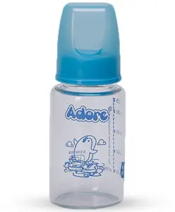 Adore Glaze Junior 2 Stage Glass Feeding Bottle with Anti-Colic Teat - 125ml