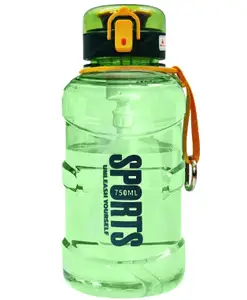 FunBlast Stylish Water Bottle with Straw & Sipper Green- 750 ml