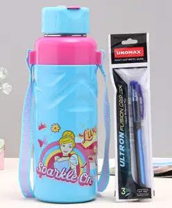 Cello Puro Steel X Debby Water Bottle With Pen- 600 ml