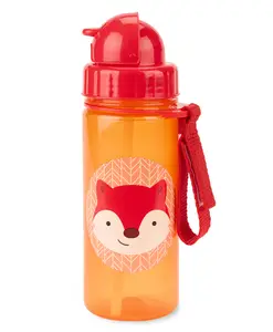 Skip Hop Back To School Zoo Straw Bottle Pp Fox Sipper - 384 ml