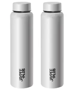 Jaypee Plus Galaxy Stainless Steel Fast Fridge Cooling Water Bottle Pack of 2-Rust & Leak Proof-1000ml Each, Silver