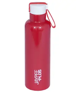 Jaypee Plus Tango Vacuum Insulated Stainless Steel Hot & Cold Water Bottle- Rust & Leak Proof, 500ml Cherry