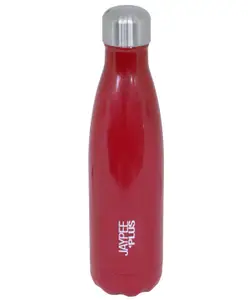 Jaypee Plus AlPha Vacuum Insulated Stainless Steel Hot & Cold Water Bottle-BIS Certified, Rust & Leak Proof, 500ml Cherry