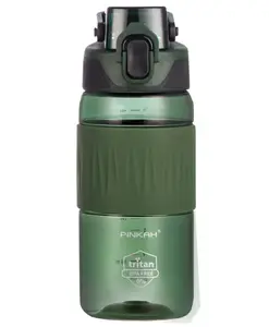 Schoolish Water Bottle 540 ml With Straw and Sipper - Tritan Unbreakable Water Bottle Leak Proof Durable Bpa Free Non-toxic Water Bottle for Home Office Gym Trekking - Pack of 1 - Color May Vary