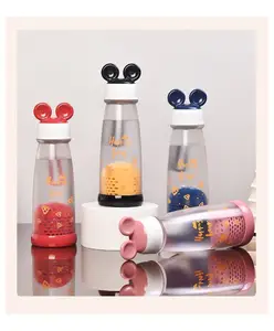 YAMAMA Stylish Unbreakable Fruit Infuser Water Bottle Anti-Leak Spill-Proof Bottle BPA-Free for Kids And Adults 350 ml Color May Vary