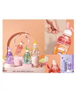 YAMAMA Cute Kawai Design Water Bottle BPA-Free for Kids And Adults 400 ml Color May Vary