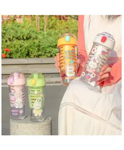 YAMAMA Cute Unique Design Double Wall Heavy Sipper Water Bottle BPA Free Drinking Bottle for Kids And Adults 520 ML Color May Vary