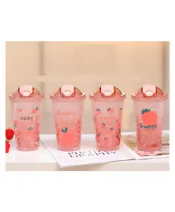 YAMAMA Beautiful Design Double Wall Heavy Sipper Water Bottle BPA Free Drinking Bottle for Kids And Adults 450 ml Color May Vary