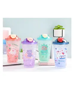 YAMAMA Unique Design Double Wall Heavy Sipper Water Bottle BPA Free Drinking Bottle for Kids And Adults 450 ml Color May Vary
