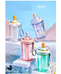 YAMAMA Tumbler Bottle with Cooling Ice Stick BPA Free Drinking Bottle for Kids And Adults 500 ML Color May Vary