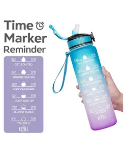 New Pinch Motivational Leakproof Water Bottle ( Color May Vary )-1000ml