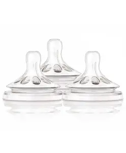 Fantasy India Natural Wide Neck Silicone Nipple - Pack 0f 3
