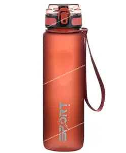 FunBlast Sports Water Bottle 1 Litre with Measurement Scale Marker Maroon - 1000 ml