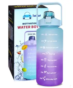 FunBlast Motivational Water Bottle with Time Marker Multicolor