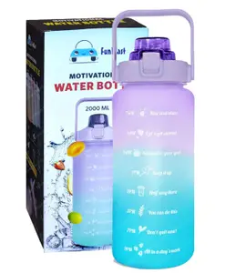 FunBlast Motivational Water Bottle with Time Marker Multicolor