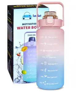 FunBlast Motivational Water Bottle with Time Marker Multicolor