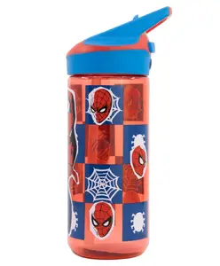 Disney by Gluman Gluman Disney Spiderman Slurpy Water Bottle for Kids with Flip-Top Closure - 620ml