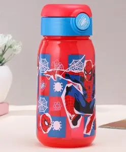 Disney by Gluman Disney Spiderman Sippy Water Bottle with Flip Top Closure - 510 ml