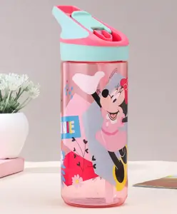Disney by Gluman Minnie Slurpy Water Bottle with Flip-Top Closure - 620 ml