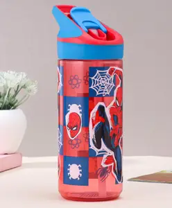 Disney by Gluman Spiderman Slurpy Water Bottle with Flip-Top Closure - 620 ml