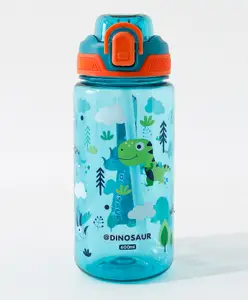 Fab N Funky Dino Print Leak Proof Sipper Bottle Green - 600 ml