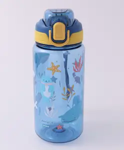 Fab N Funky Whale Print Leak Proof Sipper Bottle Blue - 600 ml