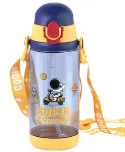 Attro Water Bottle with Hydration Tracker Super Astro Print Butter Blue- 600 ml