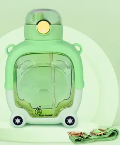 R for Rabbit Tritan Baloo Baby Water Sipper with Carry Strap for Kids | BPA Free Leak Proof Drinking Silicone Straw Sippy Cup for 12+ Months Baby Boy and Girl (1000 ml,Green)