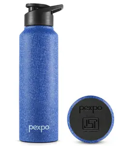 Pexpo Chromo Stainless Steel Sports/Fridge Sipper Water Bottle 750ml, Blue | Eco friendly | BPA Free | Water Bottle for Office, Gym, School, Yoga, Trekking, Men, Women and Kids