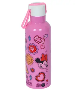 Disney by Gluman Minnie Stainless Steel Double Walled Mizu Water Bottle Pink - 500 ml
