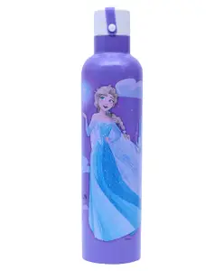 Disney by Gluman Frozen Stainless Steel Double Walled Mizu Water Bottle Purple - 750 ml