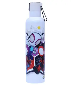 Disney by Gluman Spiderman Stainless Steel Double Walled Mizu Water Bottle White - 750 ml