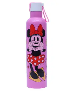Disney by Gluman Minnie Stainless Steel Double Walled Mizu Water Bottle Pink - 750 ml