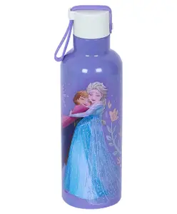 Disney by Gluman Frozen Stainless Steel Double Walled Mizu Water Bottle Purple - 500 ml