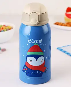 Cello Popup Stainless Steel Water Bottle Blue - 496 ml