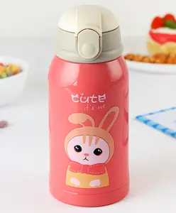 Cello Popup Stainless Steel Water Bottle Pink - 496 ml