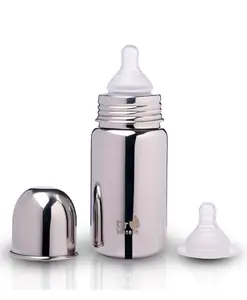 Dr. WateR Dr.WaterR Stainless Steel Baby Feeding Bottle full steel Mirror 250 ml, Milk, Water, Juice
