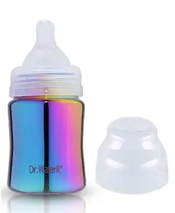 Dr. WateR Dr.WaterR Stainless Steel Baby Feeding Bottle Wide Neck Rainbow Premium Milk Water - 200ml