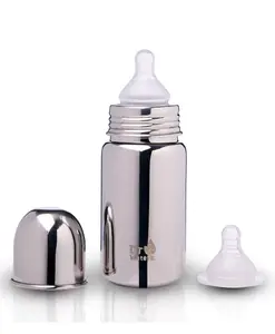 Dr. WateR Dr.WaterR Stainless Steel Baby Feeding Bottle full steel Mirror 320ml, Milk, Water, Juice