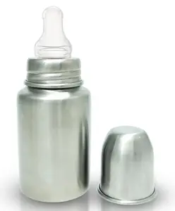 Dr. WateR Dr.WaterR Stainless Steel Baby Feeding Bottle full steel matt 150 ml, Milk, Water, Juice
