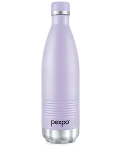 Pexpo Echo Delux Hot & Cold ISI Certified Flask | 1000 ml Stainless Steel Water Bottle - Orchid Purple | Thermoflask | Office Bottle | Workout | Travelling | Home | Adults & Kids