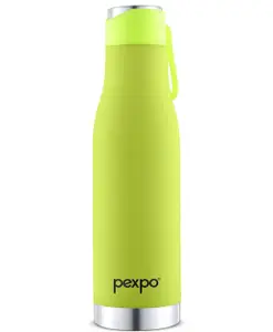 Pexpo Ignite Hot & Cold ISI Certified Flask 900ml, Lime Green | Stainless Steel Water Bottle | Thermoflask | Office Bottle | Workout | Travelling | Home | Adults & Kids
