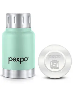 Pexpo Cameo Hot & Cold 160ml Stainless Steel Water Bottle|Sea Green| Vacuum Insulated| Leak proof & BPA Free| Screw Cap| Office, School, Gym, & Travelling|Men, Women & Kids