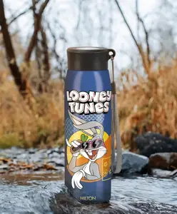 MILTON Handy Design 650 (Looney Tunes - Bunny) Stainless Steel Leak Proof Water Bottle, 690 ml, Dark Blue