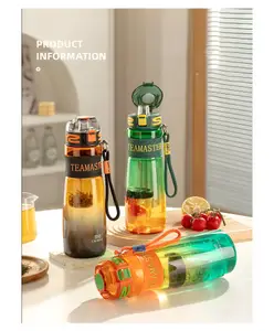 SCHOOLISH 750 ml 25.5 OZ office clear gradient silicone water bottle water bottle filter colorful water bottle for adults- pack of 1 - Color May Vary