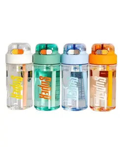 SCHOOLISH Children's straw cup PC plastic portable water bottle students handy water cup for kids 750 ml - Pack of 1 - Color May Vary