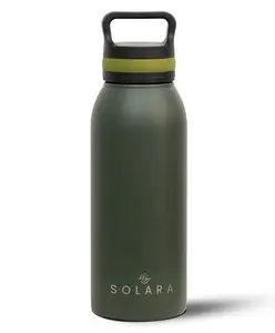 SOLARA Insulated Water Bottle 500ml, Hot Water Bottle, Thermosteel Water Bottle for Travel, Home, Office, School, Gym, Adults, Water Bottle Hot and Cold, Sipper Bottle, Hunter Green