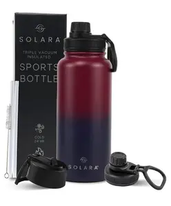 SOLARA Insulated Water Bottle 1000ml, Hot Water Bottle, Thermosteel Water Bottle for Travel, Home, Office, School, Gym, Adults, Water Bottle Hot and Cold, Sipper Bottle, Dark Intentions