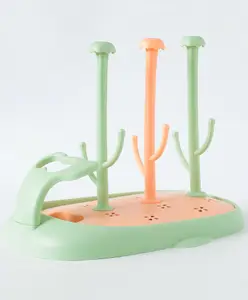 Fab N Funky Bottle Drying Rack Made from Durable and Sturdy Material - Green